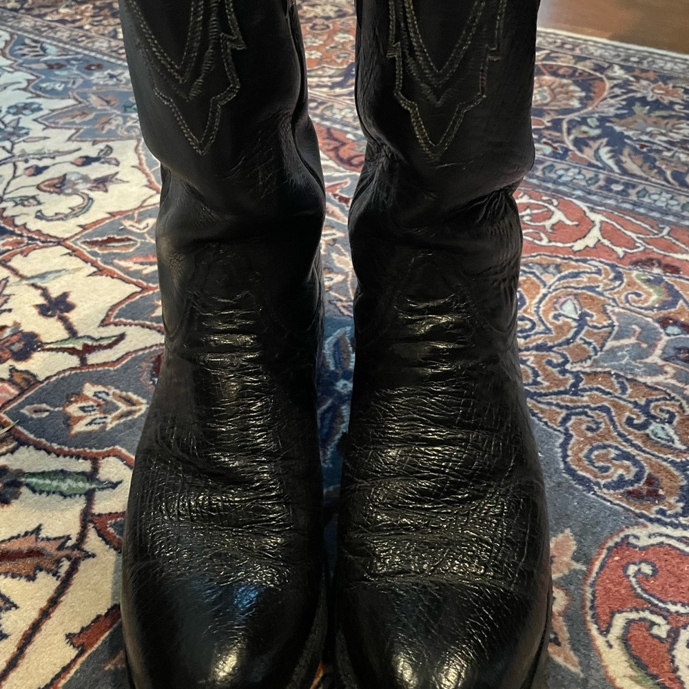 Lucchese smooth ostrich roper. 10B.